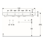 Geberit Lavabo iCon 120x48,5 cm, 2 trous, blanc, avec trop-plein-4