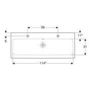 Geberit Lavabo iCon 120x48,5 cm, 2 trous, blanc, avec trop-plein-5