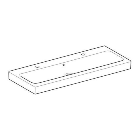 Geberit Lavabo iCon 120x48,5 cm, 2 trous, blanc, avec trop-plein