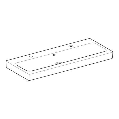 Geberit Lavabo iCon 120x48,5 cm, 2 trous, blanc, avec trop-plein