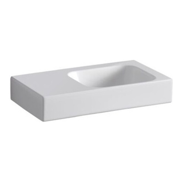 Geberit Lavabo iCon 53x31 cm, évacuation à gauche, avec trop-plein, sans robinetterie, blanc K-Tect