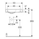 Geberit Lavabo iCon 53x31cm, évacuation à droite, avec trop-plein, sans surverse, blanc K-Tect