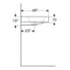 Geberit Lavabo iCon 60x48,5 cm, blanc, avec trou de robinet, trop-plein
