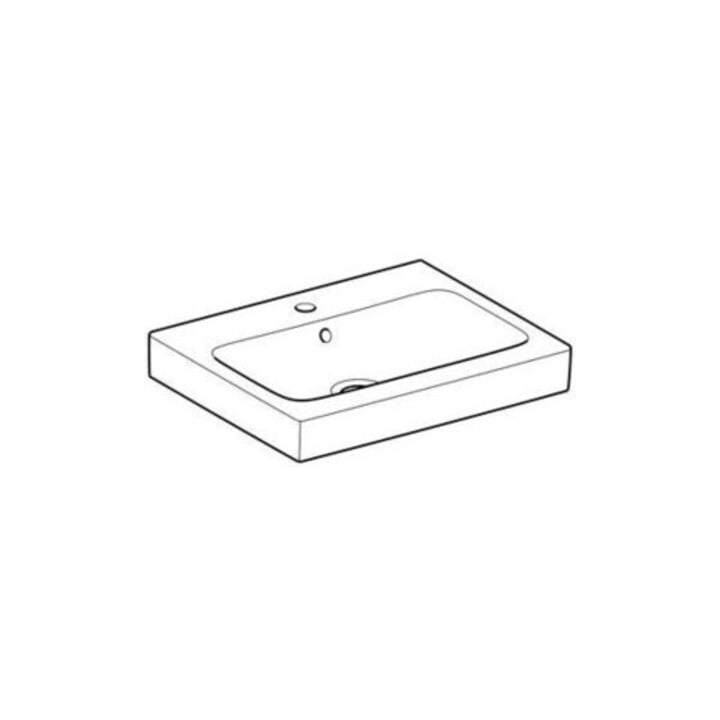 Geberit Lavabo iCon 60x48,5 cm, blanc, avec trou de robinet, trop-plein