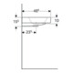 Geberit Lavabo iCon 60x48,5 cm, blanc, avec trou de robinet, trop-plein-5