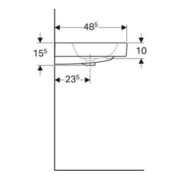 Geberit Lavabo iCon 60x48,5 cm, blanc, avec trou de robinet, trop-plein-5