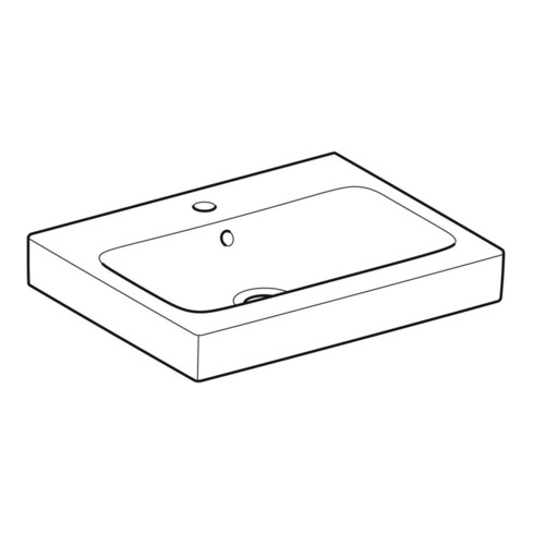 Geberit Lavabo iCon 60x48,5 cm, blanc, avec trou de robinet, trop-plein