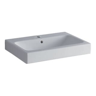 Geberit Lavabo iCon 60x48,5 cm, blanc, K-Tect, avec robinet, avec trop-plein