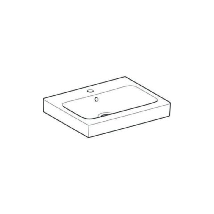 Geberit Lavabo iCon 60x48,5 cm, blanc, K-Tect, avec robinet, avec trop-plein