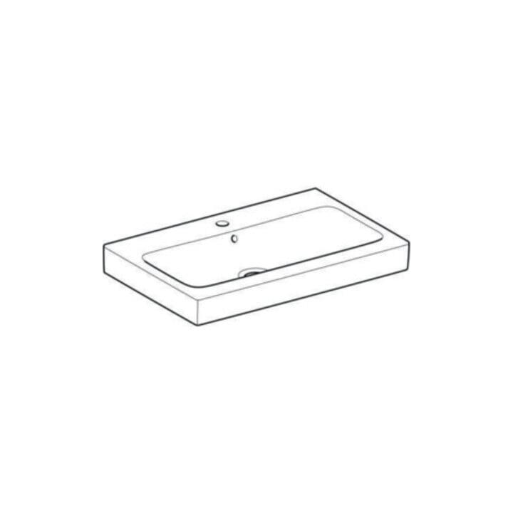 Geberit Lavabo iCon 75x48,5 cm, blanc K-Tect, avec robinet, avec trop-plein