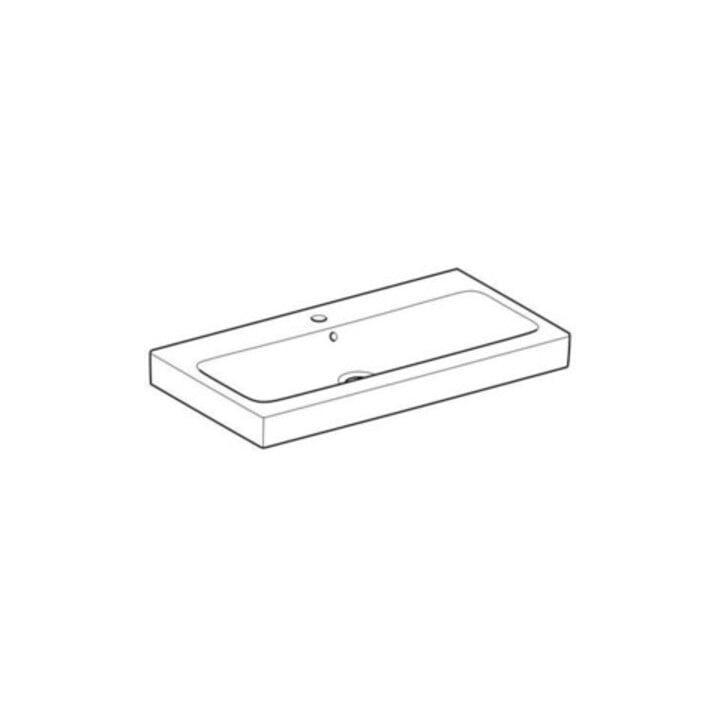 Geberit Lavabo iCon 90x48,5 cm, blanc, avec trou robinet, trop-plein