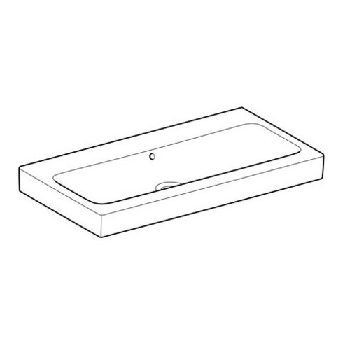 Geberit Lavabo iCon 90x48,5 cm, blanc, K-Tect, sans robinet, avec trop-plein