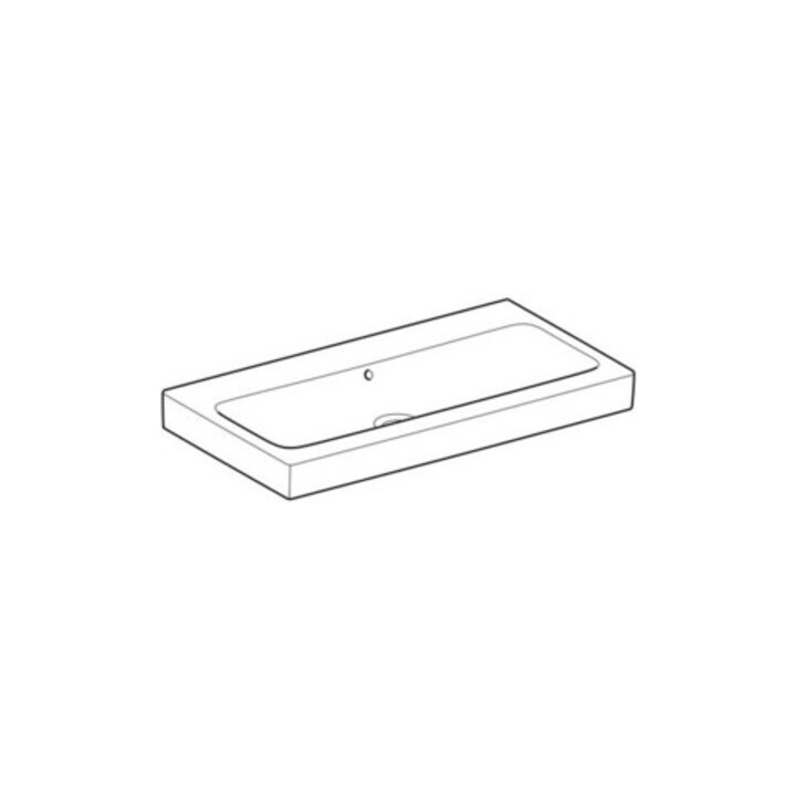 Geberit Lavabo iCon 90x48,5 cm, blanc, K-Tect, sans robinet, avec trop-plein