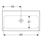 Geberit Lavabo iCon 90x48,5 cm, blanc, sans robinet, avec trop-plein-2
