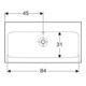 Geberit Lavabo iCon 90x48,5 cm, blanc, sans robinet, avec trop-plein