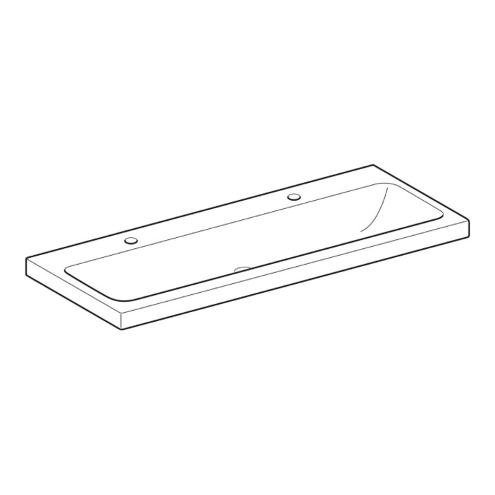 Geberit Lavabo iCon Light 120x48 cm, évac. H/D, sans trop-plein, blanc K-Tect