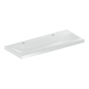 Geberit Lavabo iCon Light 120x48 cm, robinet à droite/gauche, sans trop-plein, blanc