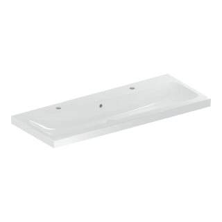 Geberit Lavabo iCon Light 120x48 cm, robinet gauche/droite, avec trop-plein, blanc