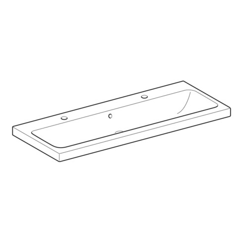 Geberit Lavabo iCon Light 120x48 cm, robinet gauche/droite, avec trop-plein, blanc K-Tect