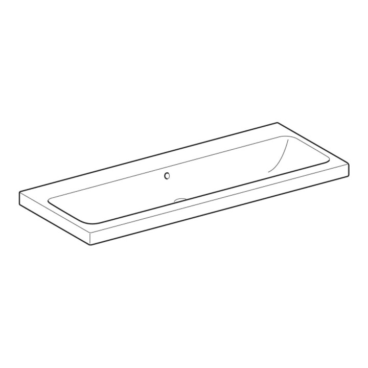 Geberit Lavabo iCon Light 120x48 cm, sans robinet, avec trop-plein, blanc KeraTect