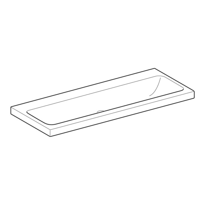 Geberit Lavabo iCon Light 120x48cm, sans robinet, sans trop-plein, blanc KeraTect