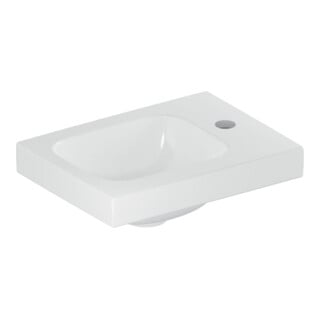 Geberit Lavabo iCon Light 38x28 cm, robinet à droite, sans trop-plein, blanc KeraTect