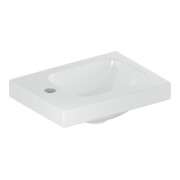 Geberit Lavabo iCon Light 38x28 cm, robinet à gauche, sans trop-plein, blanc