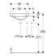 Geberit Lavabo iCon Light 38x28 cm, robinet à gauche, sans trop-plein, blanc