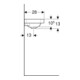 Geberit Lavabo iCon Light 38x28 cm, robinet à gauche, sans trop-plein, blanc