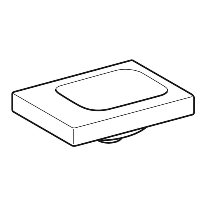 Geberit Lavabo iCon Light 38x28 cm, sans robinet, sans trop-plein, blanc