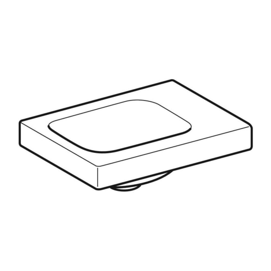 Geberit Lavabo iCon Light 38x28cm, sans robinet, sans trop-plein, blanc