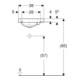 Geberit Lavabo iCon Light 38x28cm, sans robinet, sans trop-plein, blanc