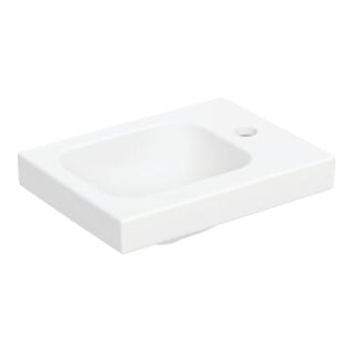Geberit Lavabo iCon Light 38x28cm, sans trop-plein, robinetterie à droite, blanc mat