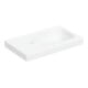 Geberit Lavabo iCon Light 53x31 cm, sans trop-plein, évacuation horizontale + tablette à gauche, blanc mat-1