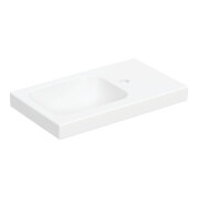 Geberit Lavabo iCon Light 53x31 cm, sans trop-plein, évacuation latérale droite, blanc mat