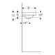 Geberit Lavabo iCon Light 53x31 cm, sortie horizontale droite, sans trop-plein, avec tablette, blanc