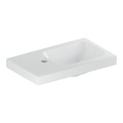 Geberit Lavabo iCon Light 53x31cm, HL L, sans trop-plein, avec plage, blanc K-Tect