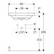 Geberit Lavabo iCon Light 60x42 cm, mitigeur mixte, sans trop-plein, blanc K-Tect