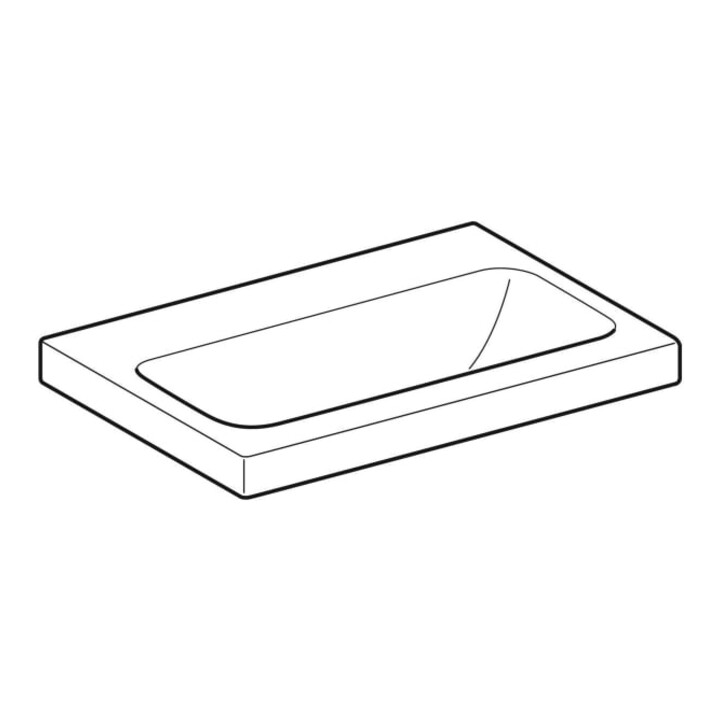 Geberit Lavabo iCon Light 60x42 cm, sans robinet, sans trop-plein, blanc