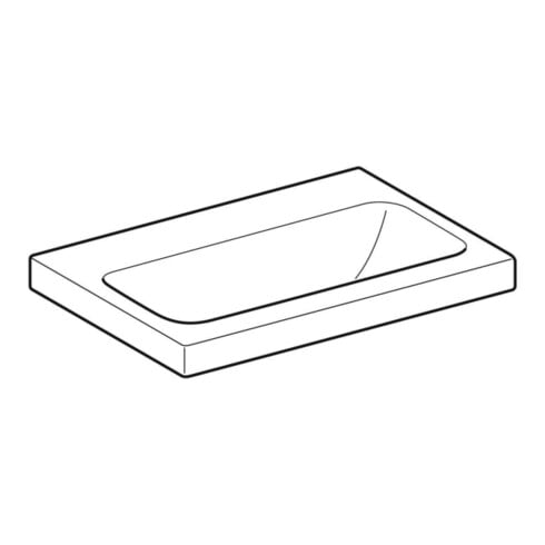 Geberit Lavabo iCon Light 60x42 cm, sans robinet, sans trop-plein, blanc KeraTect