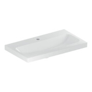Geberit Lavabo iCon Light 75x42 cm, robinet mitigeur, sans trop-plein, blanc
