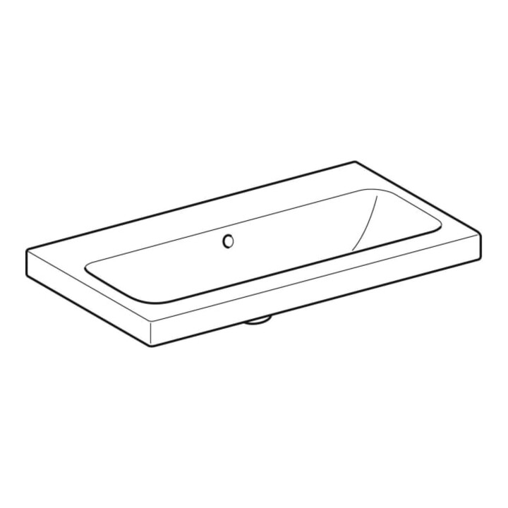 Geberit Lavabo iCon Light 75x42 cm, sans robinet, avec trop-plein, blanc KeraTect