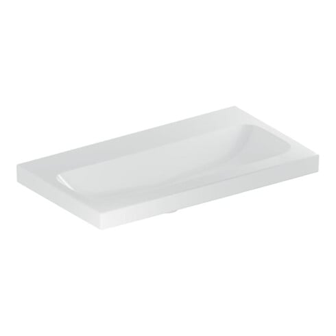 Geberit Lavabo iCon Light 75x42 cm, sans robinet, sans trop-plein, blanc