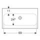 Geberit Lavabo iCon Light 75x42 cm, sans robinet, sans trop-plein, blanc-2