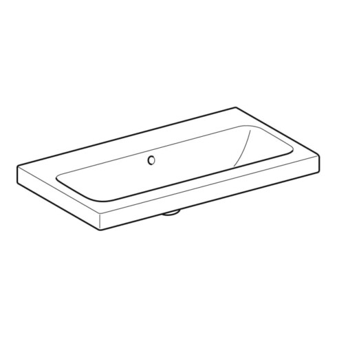 Geberit Lavabo iCon Light 75x42 cm, sans trou robinet, avec trop-plein, blanc