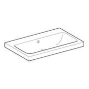 Geberit Lavabo iCon Light 75x48 cm, sans robinet, avec trop-plein, blanc KeraTect-2