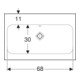 Geberit Lavabo iCon Light 75x48 cm, sans robinet, avec trop-plein, blanc KeraTect