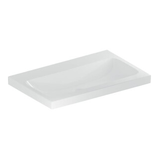 Geberit Lavabo iCon Light 75x48 cm, sans robinet, sans trop-plein, blanc