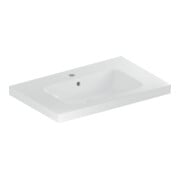 Geberit Lavabo iCon Light 90x48 cm, évacuation horizontale, avec trop-plein, avec tablette, blanc