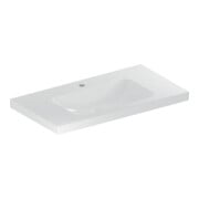 Geberit Lavabo iCon Light 90x48 cm, HL mi, sans trop-plein, avec tablette, blanc K-Tect
